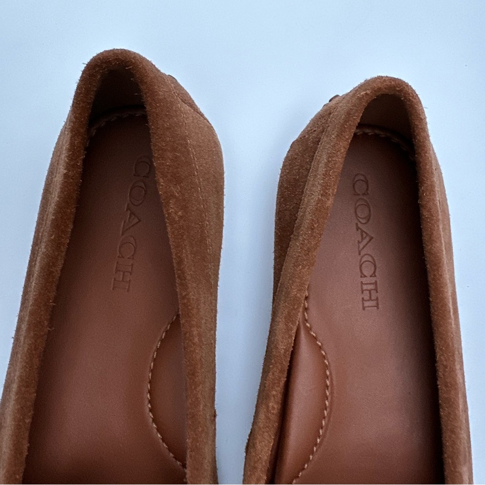 Coach Brown Suede Moccasins - Picture 6 of 9